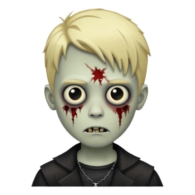 boy zombie with blonde hair gotic sticker
