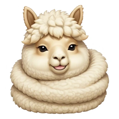 Meme-Worthy Cute Sleeping Cream Alpaca Portrait Emoji, Head resting peacefully with a contented smile, showcasing a delightfully robust build and a luxuriously soft cream fleece, eyes shut in a serene nap, Simplified yet hilariously adorable features, highly detailed, glowing with a soft, drowsy light, high shine, relaxed and utterly lovable, stylized with an air of playful laziness, bright and heartwarming, soft glowing outline, capturing the essence of a comically sleepy alpaca, so meme-worthy it feels like it could instantly become the next viral sensation of adorable slumber! sticker
