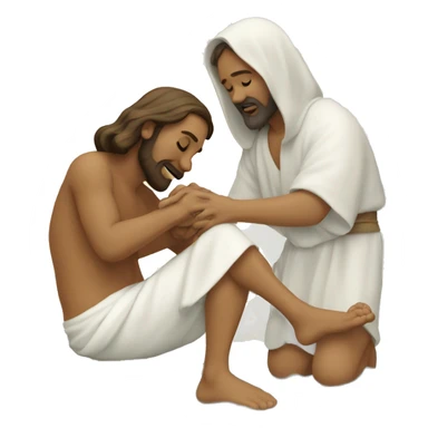 Jesus washes his disciple feet  sticker