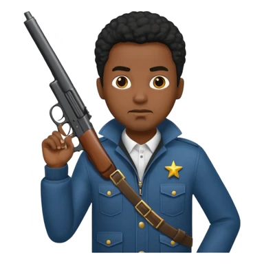 Black guy with shiesty and gun sticker