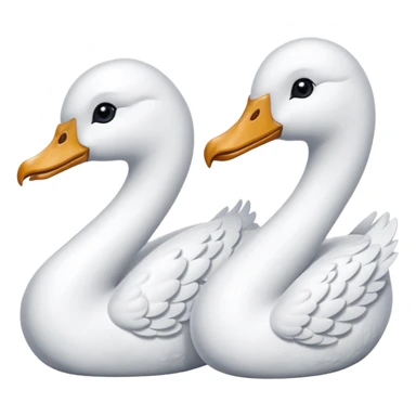 Dos cisnes pegando sus cabezas   sticker