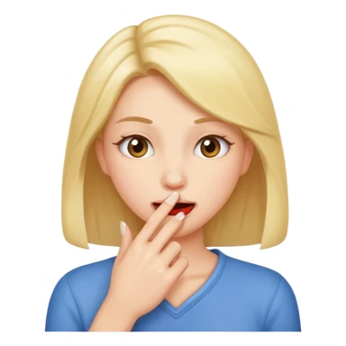 Femme qui mort sont doigts de façon mignonne sticker