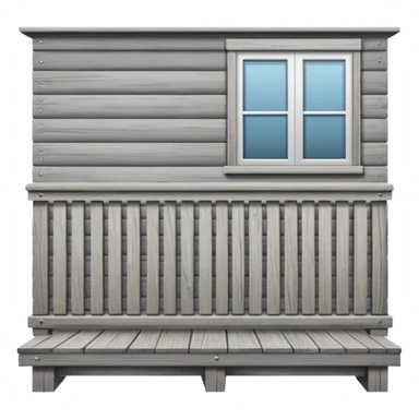 wooden balcony sticker