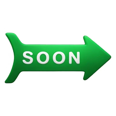 Arrow pointing right with the word soon sticker