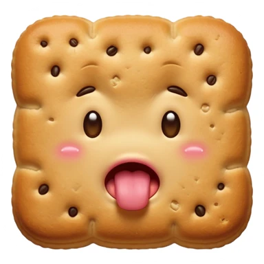 cute biscuit no cream cry tounge sticker