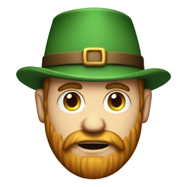 irish angry man 30 years old with beard and hat sticker