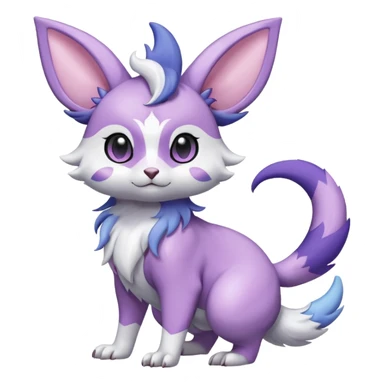 Shiny Furret-Absol-Espurr-Mienshao-Espeon-Hybrid (Full body) sticker