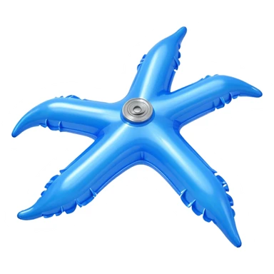 3D render of Water Wings made of shiny inflatable vinyl, visible seam lines, air valve, highly reflective plastic texture, pool toy aesthetic. sticker