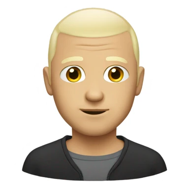 A half bald guy with blond hair sticker