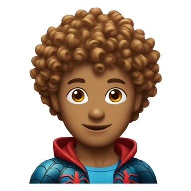spiderman with curly hairs sticker
