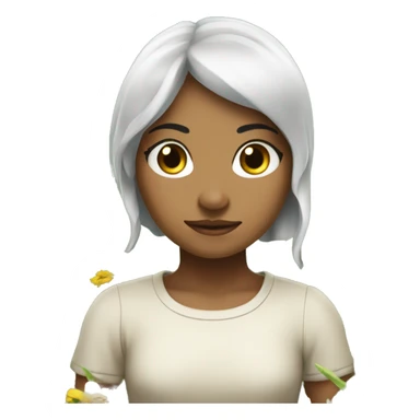 Mädchen mit Geige auf Wiese sticker