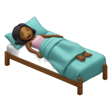 girl sleeping in bed sticker