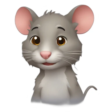 Remy the rat mixed with Wade from elemental sticker