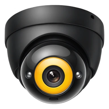 Dome cctv camera in black  sticker
