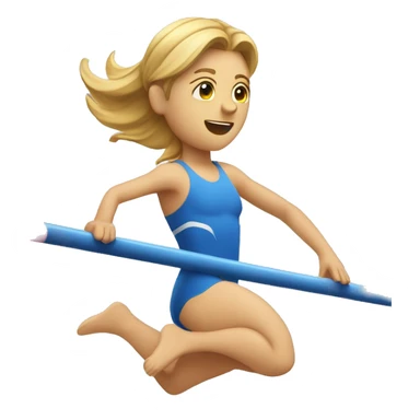 pole vaulting person sticker