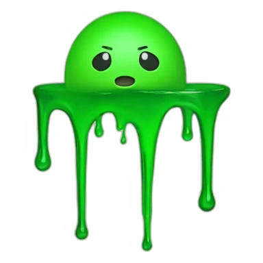Slime dripping off anl green check mark sticker