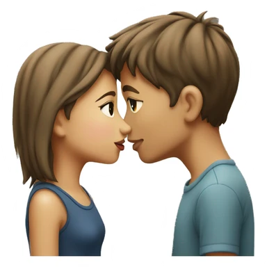 Boy kiss girl sticker