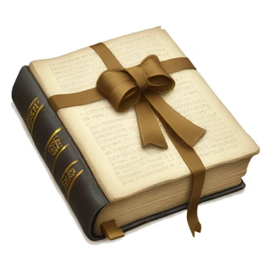 Bible with a bow sticker