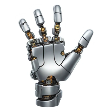 robot hand, finger point sticker