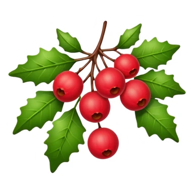 red christmas mistletoe sticker