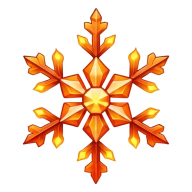 a fiery snowflake that is ignited sticker