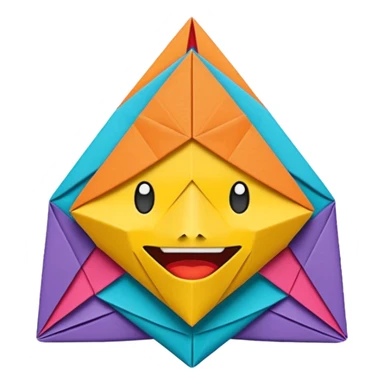 origami emoji sticker
