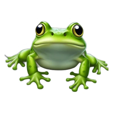 Une grenouille regarde une sourie sticker