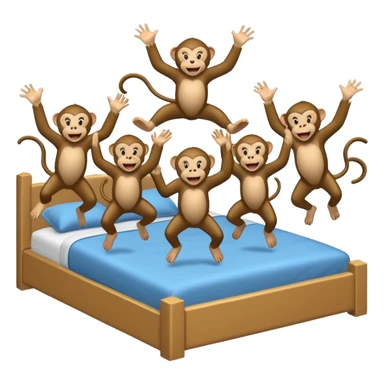 Cinco monitos salta en la cama uno se cayó se golpeó la cabeza mamá llamo al doctor ye le doctor dijo no más monos saita em la cama sticker