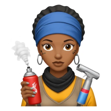 Street Grafitier black woman sticker