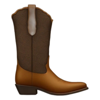 Brown santiag boot originally with pattern sticker