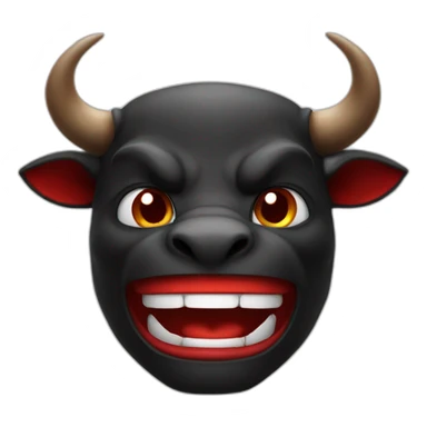 The black and red Minotaur smile  sticker