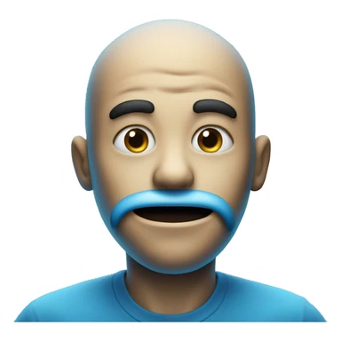 an emoji face holding it's breath and turning blue sticker