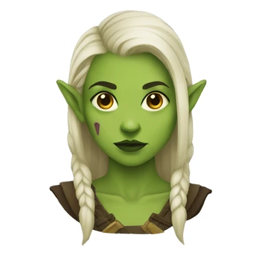 Half orc female sticker