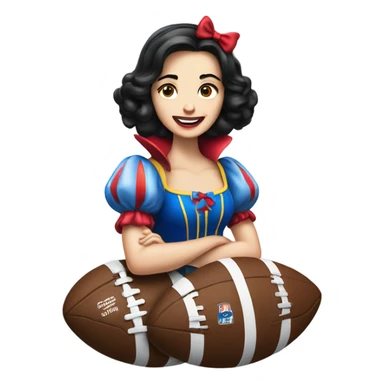 Snow White and 7 footballs sticker