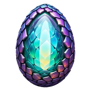 Elemental magical glowing iridescent dark evil shiny dragon egg sticker