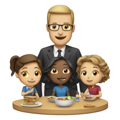 three teachers having lunch! sticker