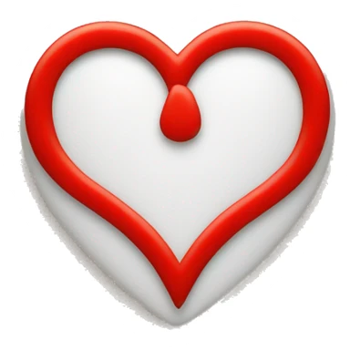 Red heart with an S in the middle sticker