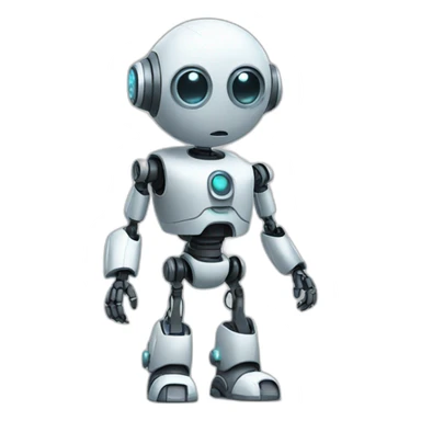 Cute robot full body sticker