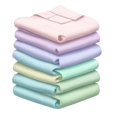 Pile of folded pastel clothes sticker