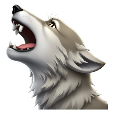Howling wolf sticker