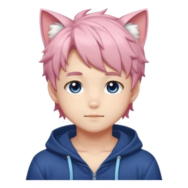 Shiny Blushing Cute Kawaii Handsome Shoujo Anime Catboy Trending Style Cottagecore  sticker