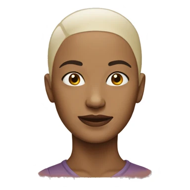 bald woman sticker