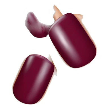 realistic hand paints nails in burgundy varnish sticker