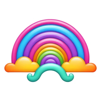 Psychedelic colored Border line sticker