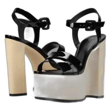 Ysl heel sandal TRIBUTE PLATFORM SANDAL black PATENT LEATHER sticker