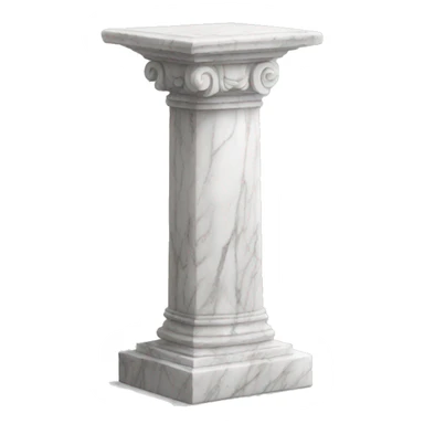 a white marble pedestal sticker