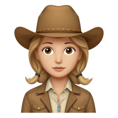 Ennis Del Mar with brown eyes, dark blonde hair, ivory shirt, brown jacket and cowboy hat sticker