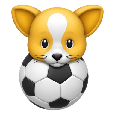 Una mascota de futbol soccer sticker