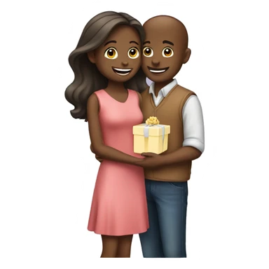 A boy proposing to a girl  sticker