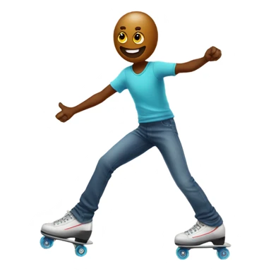 Poop rollerskating sticker